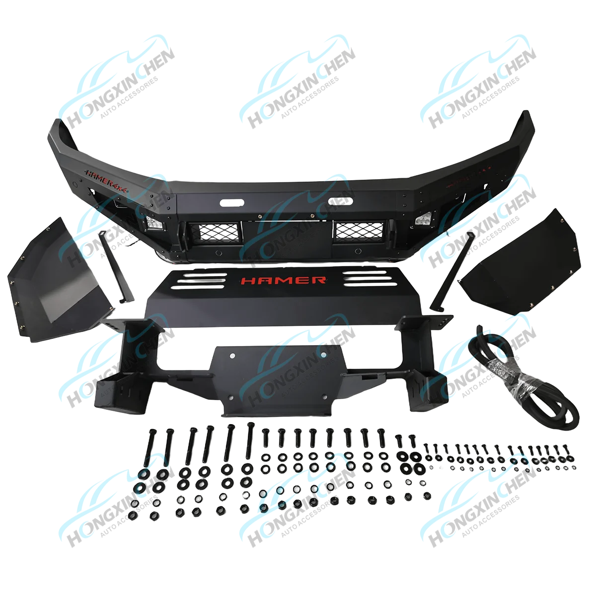 2022-2023 Sport Bar for Land Cruiser LC300 Front Bumper Exhaust Cut-Outs New Bull Nudge Bar for Pickup Auto Upgrade Front Car