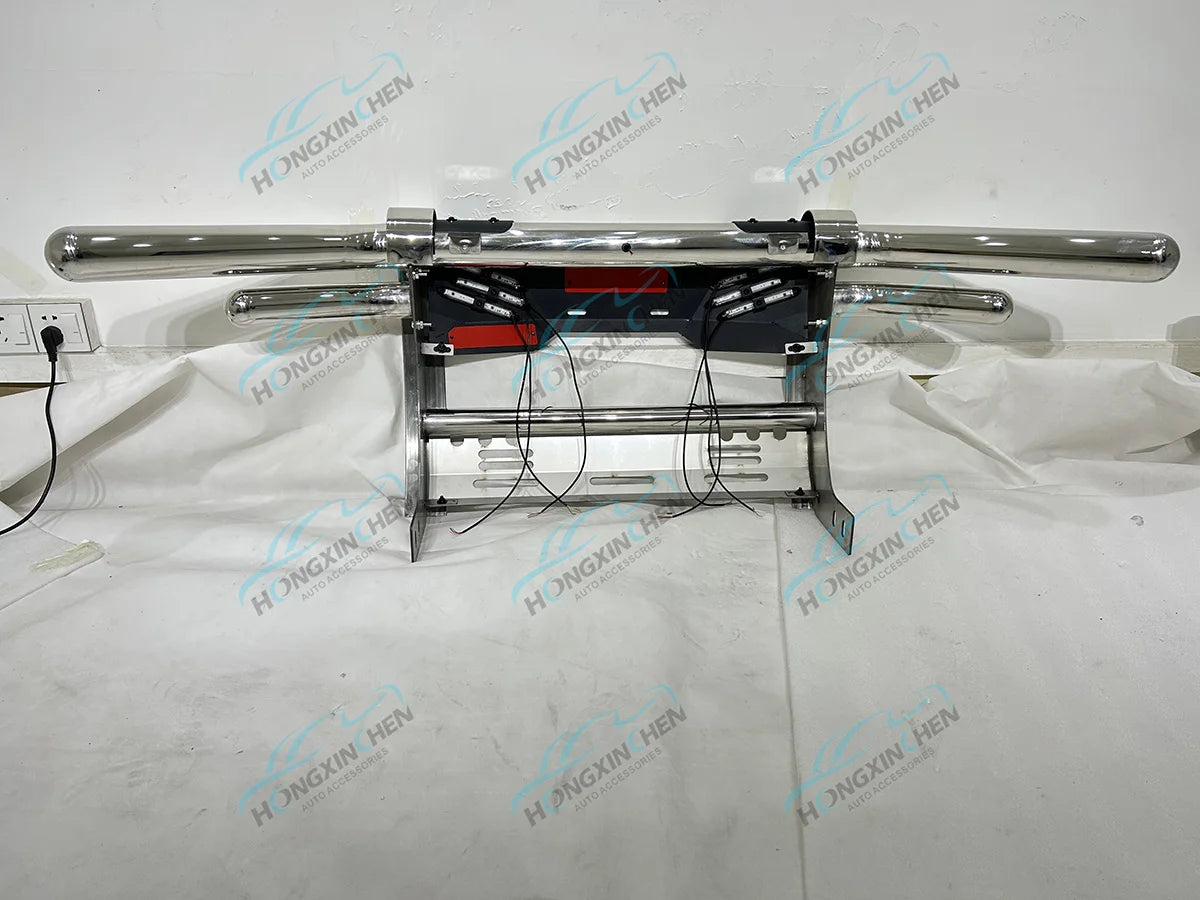New Style Grille Guard High Quality Steel Front Bumper Guard With Light for Hilux Rocco 2020