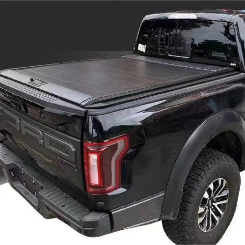 Zolionwil Aluminum Hard Retractable Pickup Bed Cover Roller Shutter Tonneau Cover for Ford 150