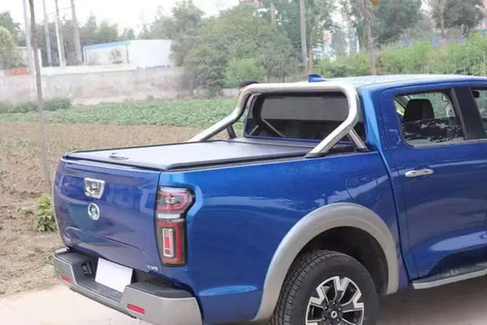 Manual Retractable Tonneau Cover for Nissan Frontier Truck Bed Cover Locking Roll-up Feature Compatible Ranger Navara NP300