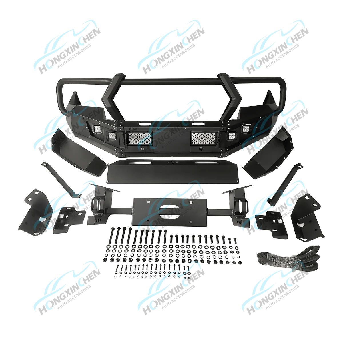 Front and Rear Bull Bar for Ranger T9 Steel Front Bumper Guard with Models Pajero Navara NP300 FJ Cruiser Colorado
