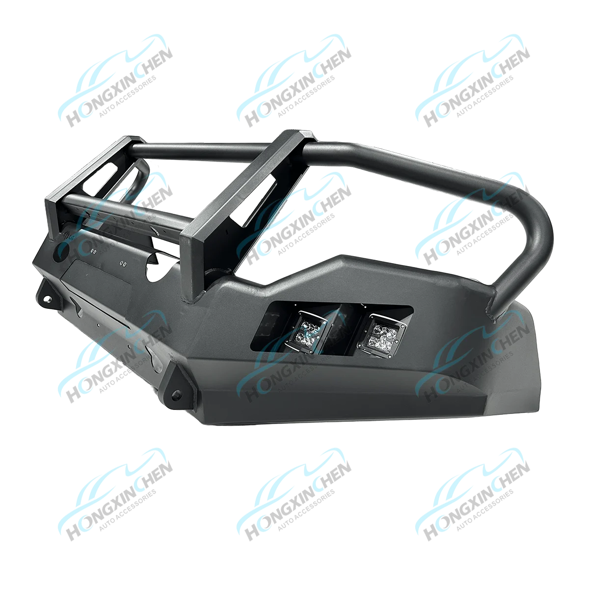 Custom Off-road 4x4 Steel Front Bumper Bull Bar Car Bumpers Bash Plate for Toyota Hilux Revo Vigo Triton L200 Mr D-max Bt50