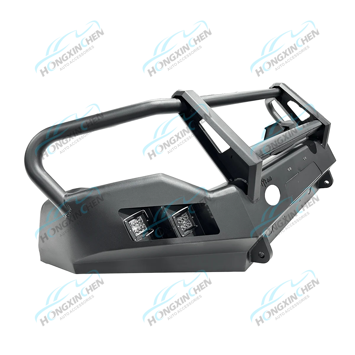Custom Off-road 4x4 Steel Front Bumper Bull Bar Car Bumpers Bash Plate for Toyota Hilux Revo Vigo Triton L200 Mr D-max Bt50