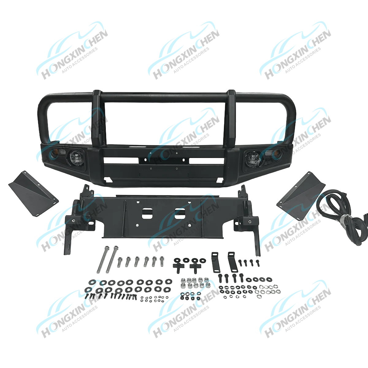 Custom Design 4x4 Steel Car Front Bumper Guard Bull Bar for Hilux Vigo Revo Rocco Tundra Tacoma Ranger F150 Navara Np300
