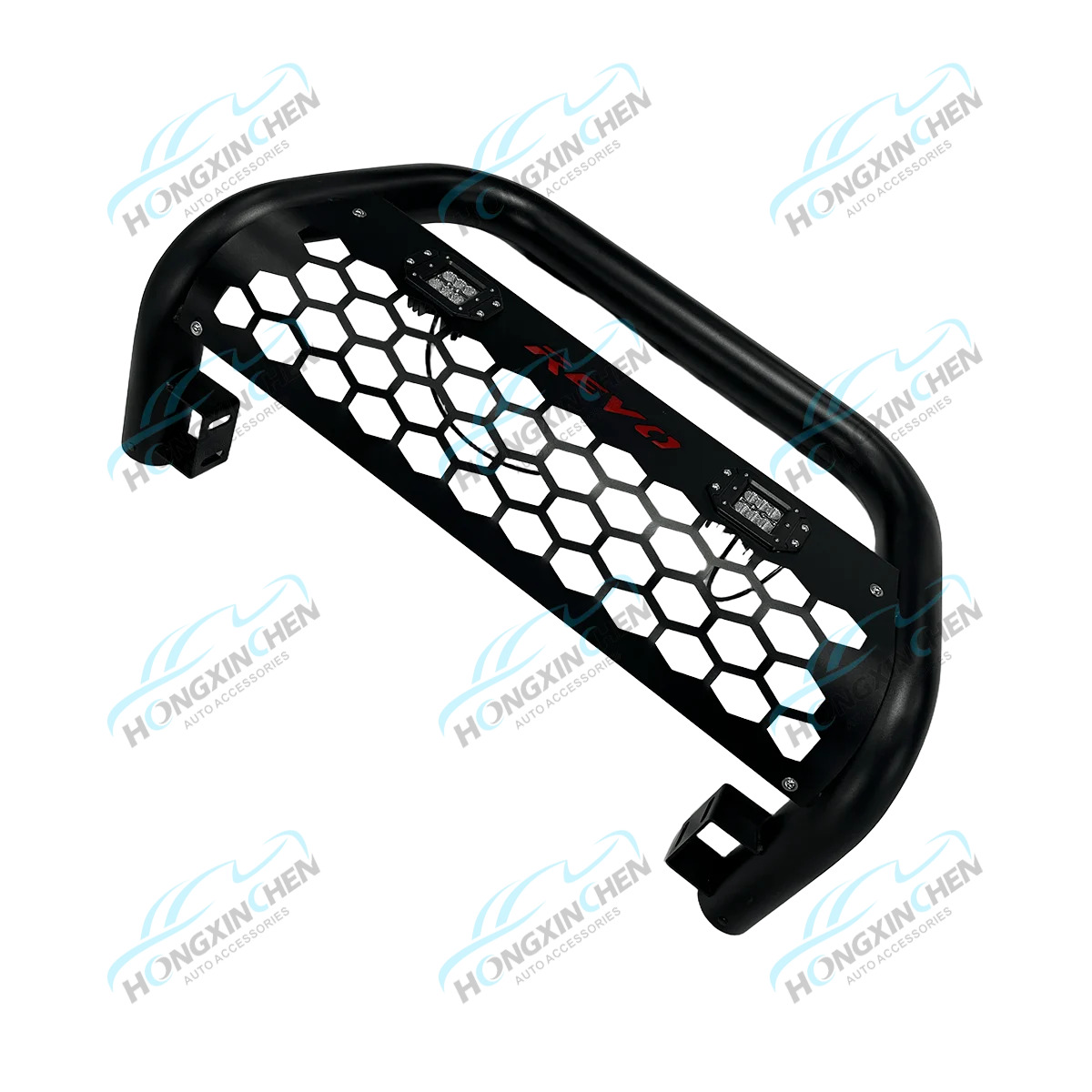 Black Steel Bull Bar Front Bumper for Pickup Trucks Compatible with Navara Colorado FJ Cruiser Pajero NP300