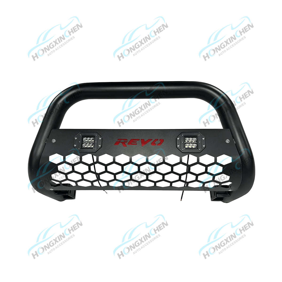 Black Steel Bull Bar Front Bumper for Pickup Trucks Compatible with Navara Colorado FJ Cruiser Pajero NP300