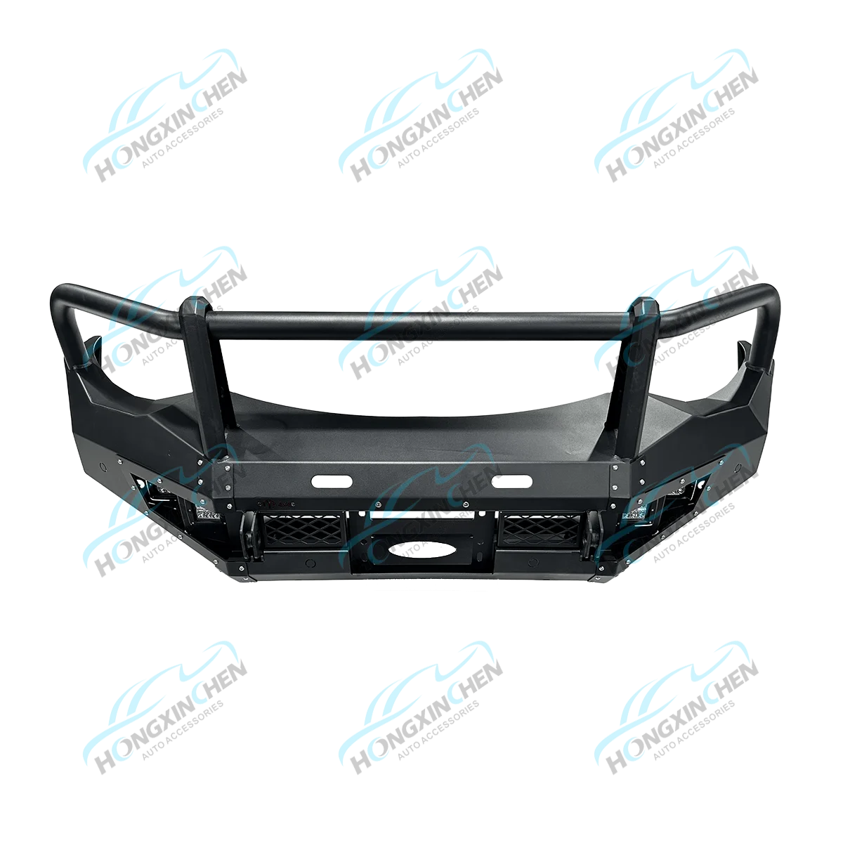 Factory Price Auto Parts Black Steel Front Bumper Car Bull Bar for Toyota Landcruiser Lc200 2018-2021