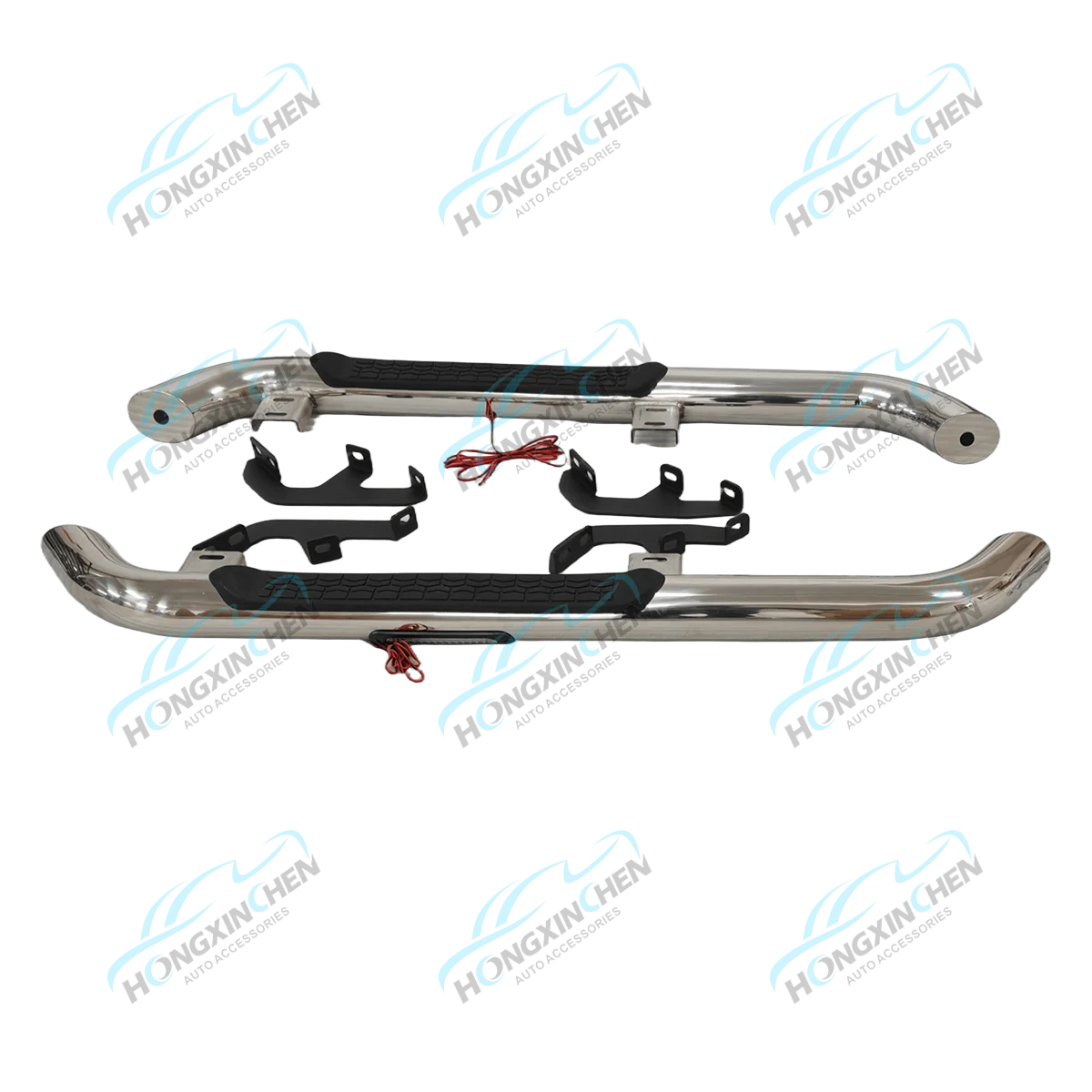 Universal Stainless Steel Running Boards 4x4 Car Accessories with Side Step Bars Fit for Ford Ranger Hilux D-MAX NP300