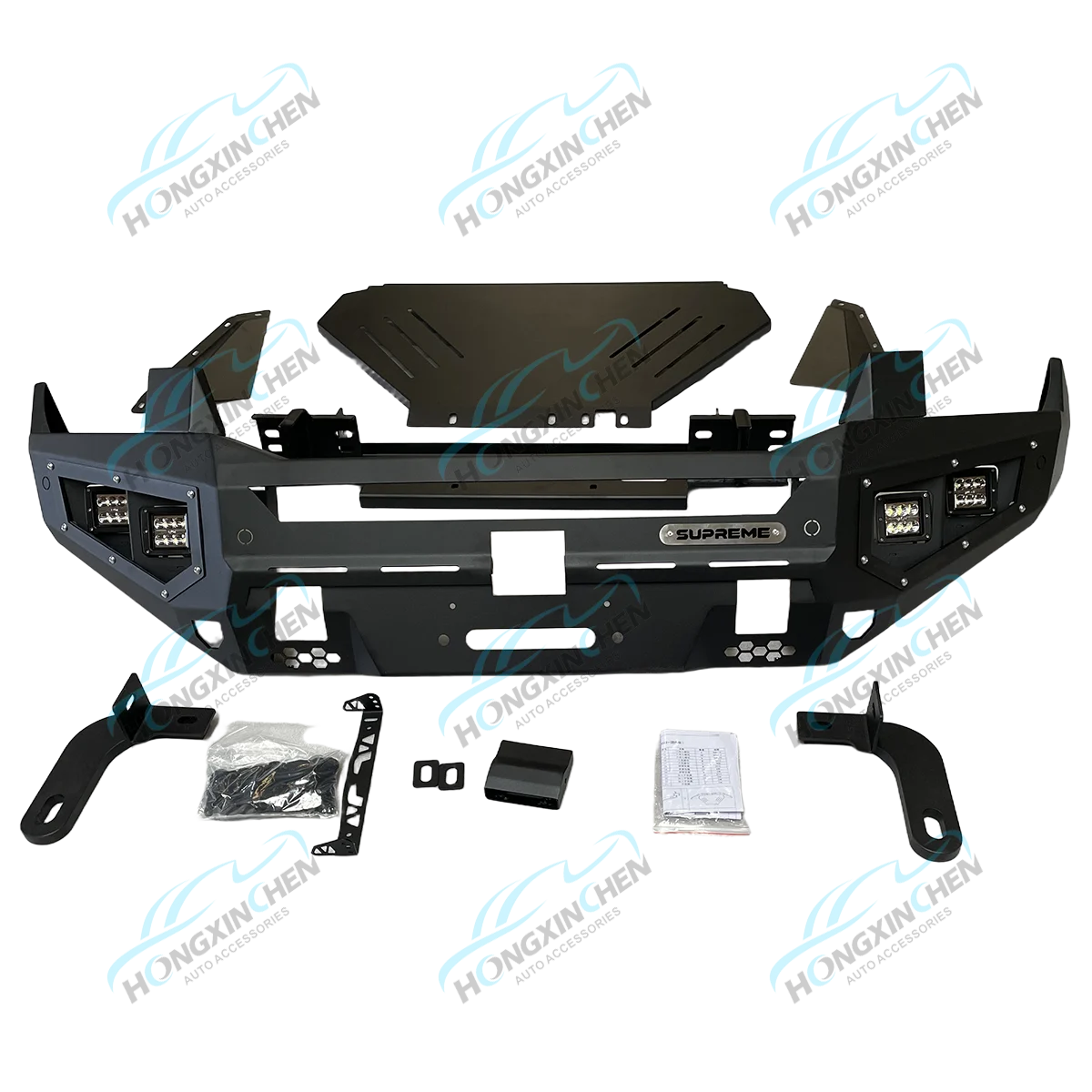 4x4 Bull Bar Steel Car Front Bumper for Ranger T9 2022 2023 Rolled Steel Bumper Guard