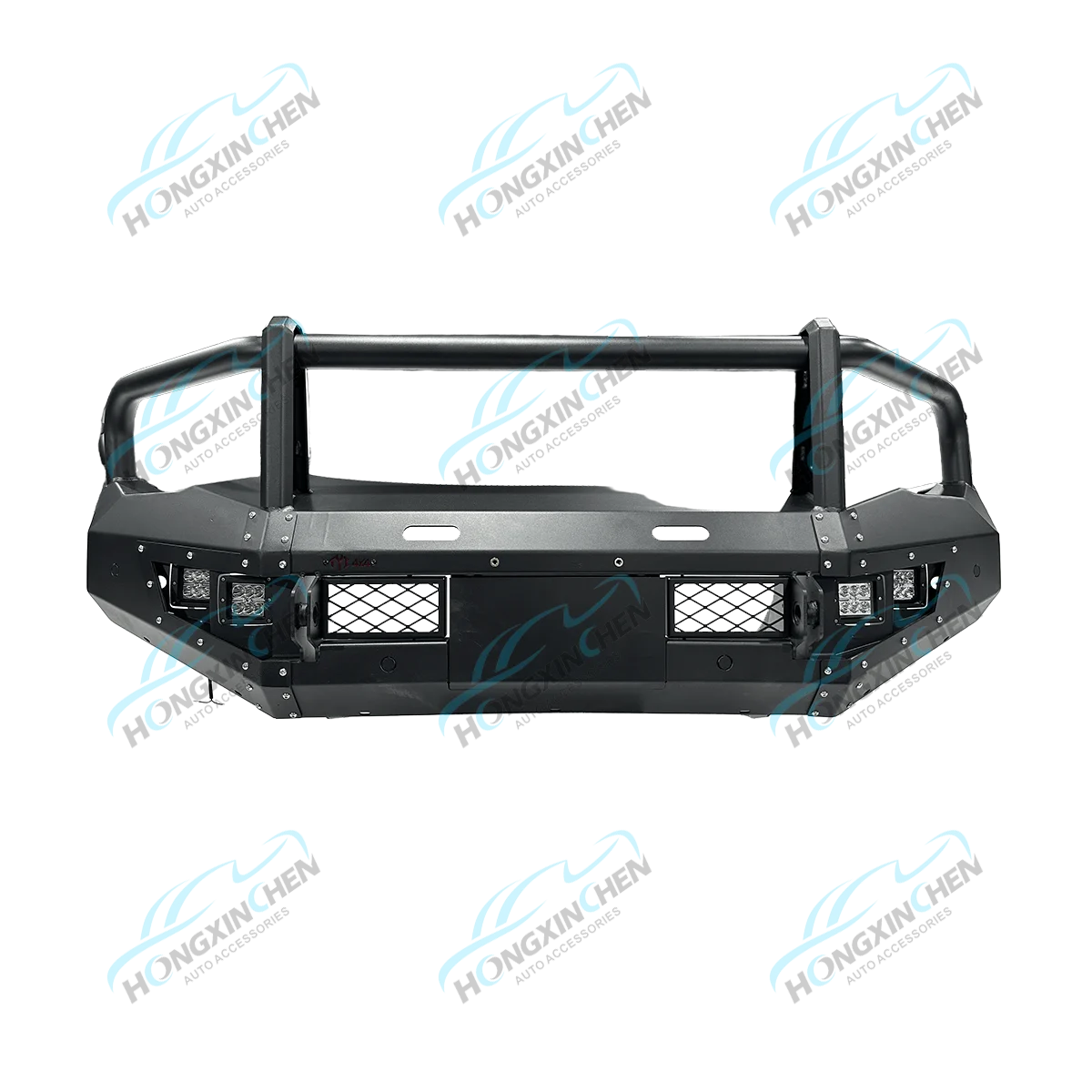 Factory Price Auto Parts Black Steel Front Bumper Car Bull Bar for Toyota Landcruiser Lc200 2018-2021