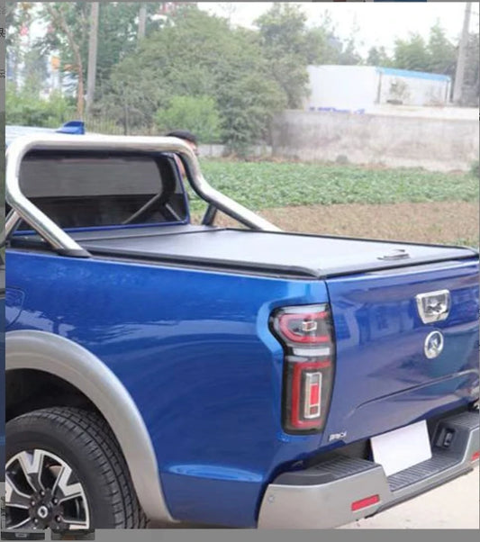Manual Retractable Tonneau Cover for Nissan Frontier Truck Bed Cover Locking Roll-up Feature Compatible Ranger Navara NP300