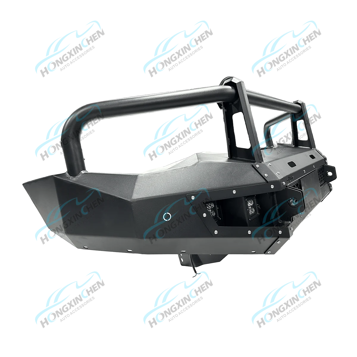 Factory Price Auto Parts Black Steel Front Bumper Car Bull Bar for Toyota Landcruiser Lc200 2018-2021