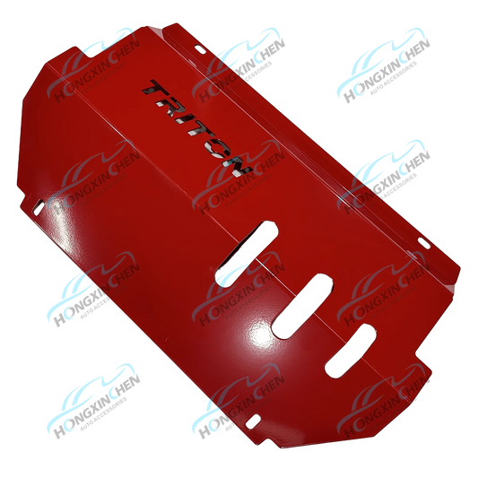 Wholesale Skid Plate for Mitsubishi Triton 4wd Pickup Accessories Engine Protecting Red Bash Plate Cover Steel Engine Guard