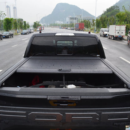 Zolionwil Aluminum Hard Retractable Pickup Bed Cover Roller Shutter Tonneau Cover for Ford 150