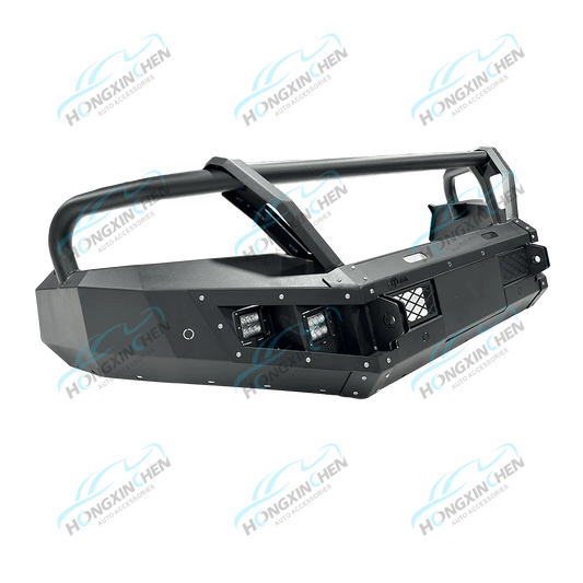 Wholesale 4x4 Stainless Steel Bull Bar Front Bumper With Long Rectangular Led Light for Toyota Revo