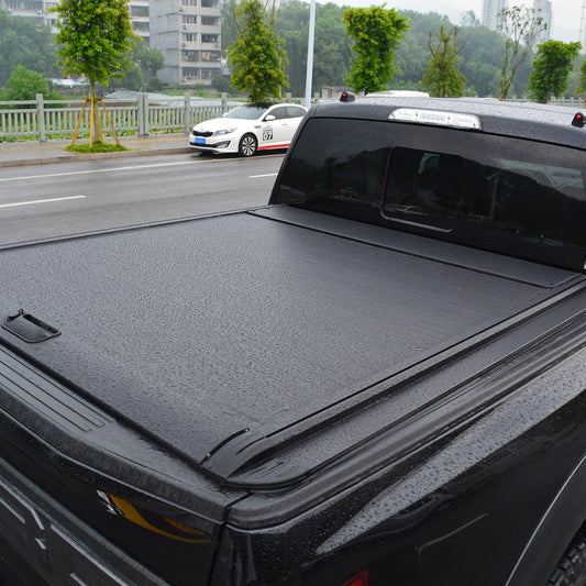 Zolionwil Aluminum Hard Retractable Pickup Bed Cover Roller Shutter Tonneau Cover for Ford 150