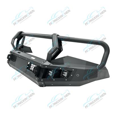 Wholesale 4x4 Stainless Steel Bull Bar Long Rectangular LED Light Front Bumper for Toyota Revo Pajero Navara NP300 Cars Bumpers