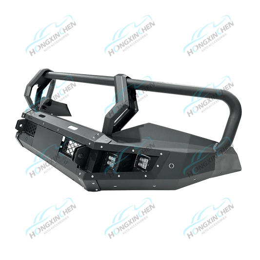 Wholesale 4x4 Stainless Steel Bull Bar Long Rectangular LED Light Front Bumper for Toyota Revo Pajero Navara NP300 Cars Bumpers
