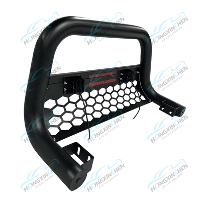 Black Steel Bull Bar Front Bumper for Pickup Trucks Compatible with Navara Colorado FJ Cruiser Pajero NP300
