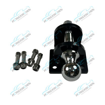 New Black Trailer Hitch Receiver with Integrated Forged Towing Hook Pintle and Hitch Ball Shock Absorbers