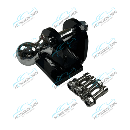 New Black Trailer Hitch Receiver with Integrated Forged Towing Hook Pintle and Hitch Ball Shock Absorbers