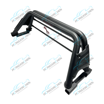 Black Stainless Steel Rolling Bar Accessory for Mitsubishi L200 Triton 10 Compatible for Toyota Tacoma NP300 Colorado FJ Cruiser