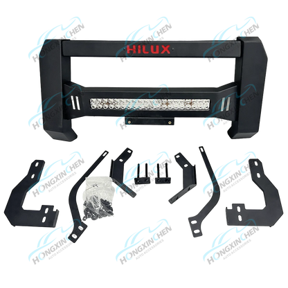 Universal Steel Bull Bar LED Light Grille Guard Car Accessories for 4x4 Pick-up Truck Foton Tunland Navara Colorado Bumper